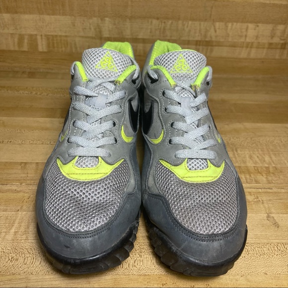 VINTAGE NIKE ACG AIR WILDWOOD GRAY/BLACK/VOLT-GREEN MENS SIZE 11 (377757-002) - Picture 4 of 7